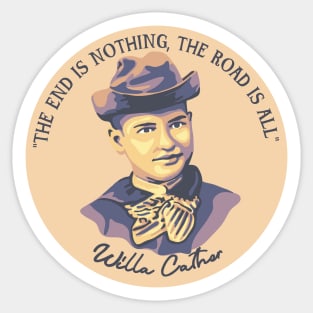 Willa Cather Portrait and Quote Sticker